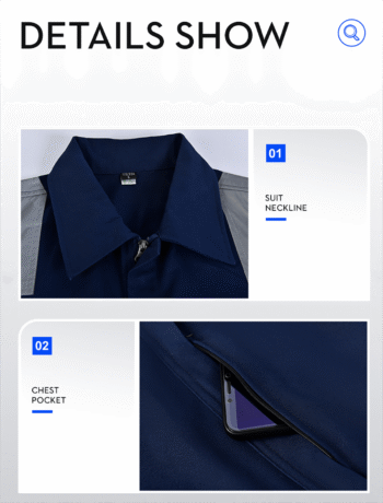 Custom Mining Fire Resistant Overall Safety Suit Work Wear Worker Uniform FRC FR Flame Retardant Coverall