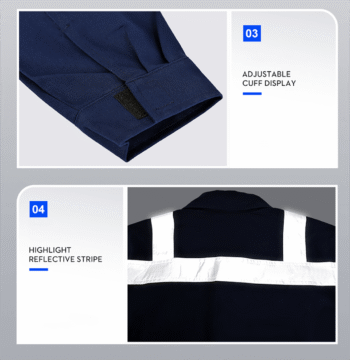 Custom Mining Fire Resistant Overall Safety Suit Work Wear Worker Uniform FRC FR Flame Retardant Coverall