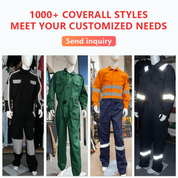Cotton Fireproof Bolier Coal Miner Work Uniform Reflective Safety Workwear Hi Vis Flame Fire Retardant FRC FR Coveralls