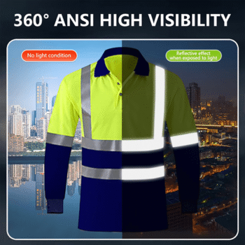 Quick Dry Workwear Hi Vis Polo Traffic Mining Construction Coal Work Clothes Reflective Safety Shirts