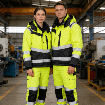 Winter Waterproof Worker Coat 300D Oxford Hi Vis Construction Miner Workwear Reflective Safety Work Jacket