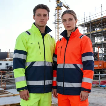 Winter Warm High Visibility Construction Miner Reflective Safety Coat Workwear Hi Vis Work Jacket