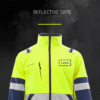 Winter Warm High Visibility Construction Miner Reflective Safety Coat Workwear Hi Vis Work Jacket