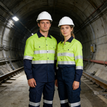 Reflective Safety Worker Uniform Mining Coal Construction High Visibility Work Shirt Workwear