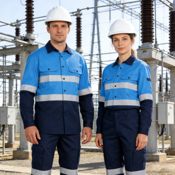 High Visibility Construction Mining Coal Oil Gas Boiler Traffic Workwear Hi Vis Shirt