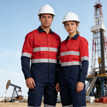 Class 3 EN20471 Workwear Construction Coal Oil Gas High Visibility Uniform Hi Vis Work Shirt