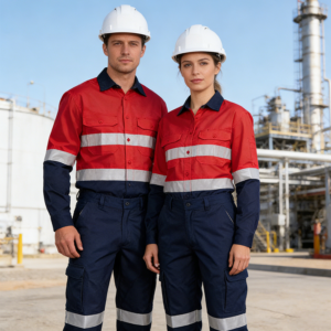 Class 3 EN20471 Workwear Construction Coal Oil Gas High Visibility Uniform Hi Vis Work Shirt