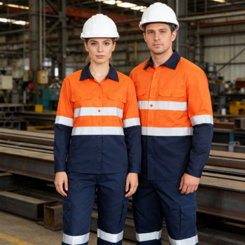 Hi Vis Coal Oil Gas Mining High Visibility Worker Uniform Workwear Work Shirts