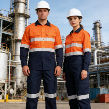 Hi Vis Coal Oil Gas Mining High Visibility Worker Uniform Workwear Work Shirts