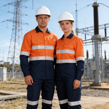 Hi Vis Coal Oil Gas Mining High Visibility Worker Uniform Workwear Work Shirts