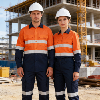 Hi Vis Coal Oil Gas Mining High Visibility Worker Uniform Workwear Work Shirts