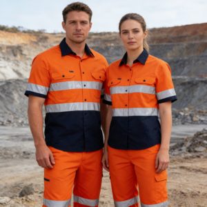 100% Cotton High Visibility Workwear Hi Vis Reflective Safety Work Shirt