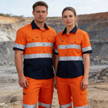 100% Cotton High Visibility Workwear Hi Vis Reflective Safety Work Shirt