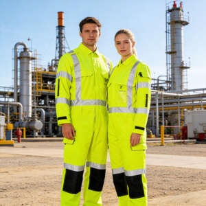 Hi Vis Oilfield Gas Oil Coal Mining Fireproof FRC FR Work Coverall