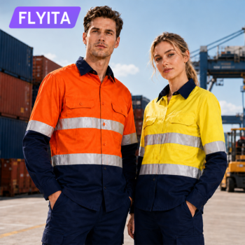 High Visibility Engineer Mining Construction Industrial Reflective Safety Worker Shirt Workwear