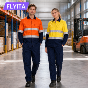 EN20471 Mining Oil Gas Coal Industrial Hi Vis Work Shirt Reflective Safety Workwear