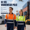 Quick Dry Hi Vis Work Polo Shirts High Visibility Workwear Reflective Safety Work Clothes