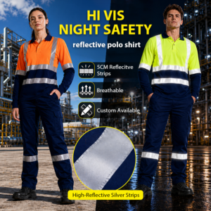 Hi Vis Safety Shirts Tops Long Sleeve Reflective Traffic Oil Mining Construction High Visibility Workwear