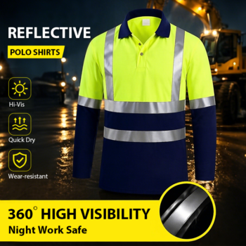 Summer Quick Dry Polo T Shirts Reflective Safety Construction Worker Uniform Hi Vis Workwear
