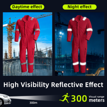 Coal Oil Gas Construction Worker Suit Coverall Custom Workwear Flame Retardant Fire Resistant FR Overalls