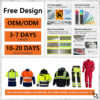 ANSI Class 2 Construction Worker Security Cleaner Reflective Safety T-Shirts Hi Vis Work Shirts Workwear