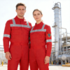 EN 11612 Twill Fire Retardant Workwear Welding Oil Gas Engineer Welding Mining Mechanic FRC FR Coverall