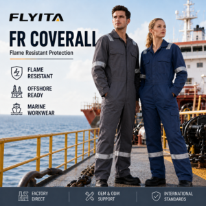 High Visibility Flame Resistant Fireproof Mining Oil Reflective Safety Hi Vis Work Workwear FR Coverall