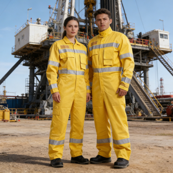 High Visibility Mining Coal Oil Gas Fireproof Work Uniform  Hi Vis Reflective Safety Workwear FRC FR Coverall