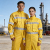 High Visibility Mining Coal Oil Gas Fireproof Work Uniform  Hi Vis Reflective Safety Workwear FRC FR Coverall