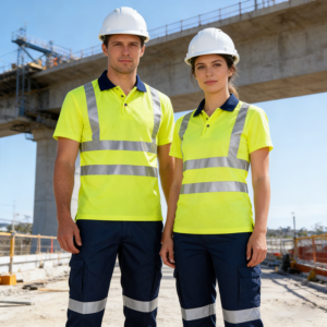 High Visible Class 2 Industrial Safety Work Clothes Workwear Reflective Construction Mining Hi Vis Work Shirt