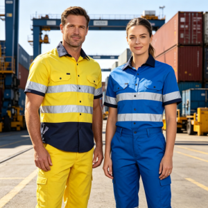 Class 2 100% Cotton Mining Industrial Construction Worker Security Hi Vis Reflective Safety Work Shirt
