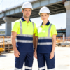 Short Sleeve Custom Construction Mining Workwear High Visibility Reflective Safety Work Hi Vis Polo Shirts