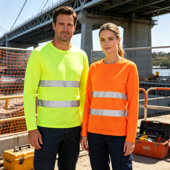 Quick Dry Polyester Hi Vis Reflective Safety Construction Harbor Workshop Airport  Engineer Work Shirts