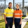 Custom Logo Reflective Safety Workwear Hi Vis Industrial Airport Welding Electrician Road Repair Work Shirts