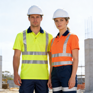 Custom Logo EN20471 High Visibility Reflective Safety Work Clothes Construction Mining Hi Vis Workwear Shirt