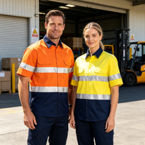 100% Cotton Heavy Duty Coal Mining Mechanics Oil Gas Boiler High Visibility Reflective Safety Work Shirts