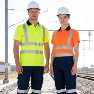 High Visibility EN20471 Industrial Welding Construction Worker Safety Hi Vis Workwear Reflective Work Shirts