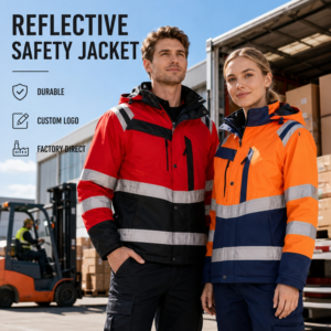 Hi Vis Construction Traffic Reflective Safety Winter Warm Padded Custom Workwear High Visibility Work Jacket