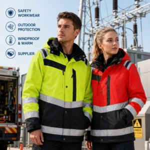 Waterproof Winter Warm Padded Hi Vis Reflective Safety Coat Construction Custom Workwear Work Jacket