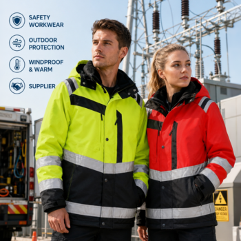 Waterproof Winter Warm Padded Hi Vis Reflective Safety Coat Construction Custom Workwear Work Jacket