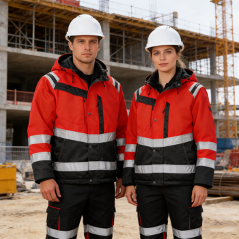 Hi Vis Fleece Lining Heavy Engineers Construction Custom Worker Workwear Reflective Safety Work Jacket