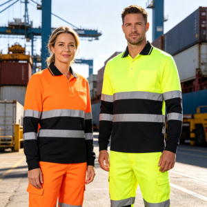 Custom Logo Industrial High Visibility Construction Worker Clothing Hi Vis Reflective Security Work shirt