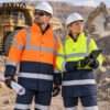 Custom Logo High Visibility Reflective Safety Work Jacket Construction Electrical Engineer Worker Workwear