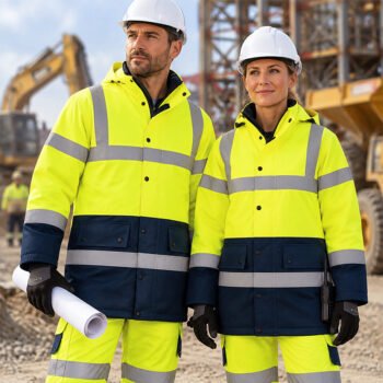 OEM Waterproof Windproof EN20471 Winter Warm 300D Oxford Reflective Safety Work Jacket Hi Vis Workwear