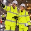 hi vis jacket (9) 300D Oxford Winter Warm Padded Thick Hi Vis Workwear Traffic Mining Construction Reflective Safety Jacket