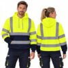 hi vis hoodie (12) High Visibility Construction Mining Worker Uniform Workwear Hi Vis Reflective Custom Logo Work Hoodies