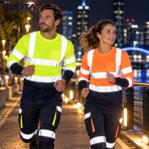 High Visibility Work Shirt Reflective Worker Uniform Mining Oilfield Heavy Industry Engineer Workwear