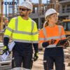 hi vis shirt (2) Custom Logo Reflective Work Workwear Hi Vis T-Shirt Airport Logistics Construction High Visibility Shirts