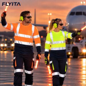 EN20471 Class 3 Hi Vis Work Shirt Electrical Repair Factory Oil High Visibility Reflective Worker Workwear