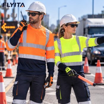 hi vis shirt (5) High Viz Workwear Long Sleeve Quick Dry Welding Mechanical Workshop Engineer Custom Reflective Work Shirt